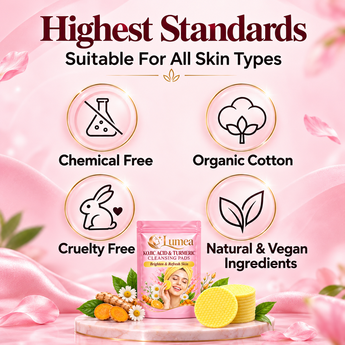 LuméaSkin™ - Turmeric Kojic Pads | 40 Pack